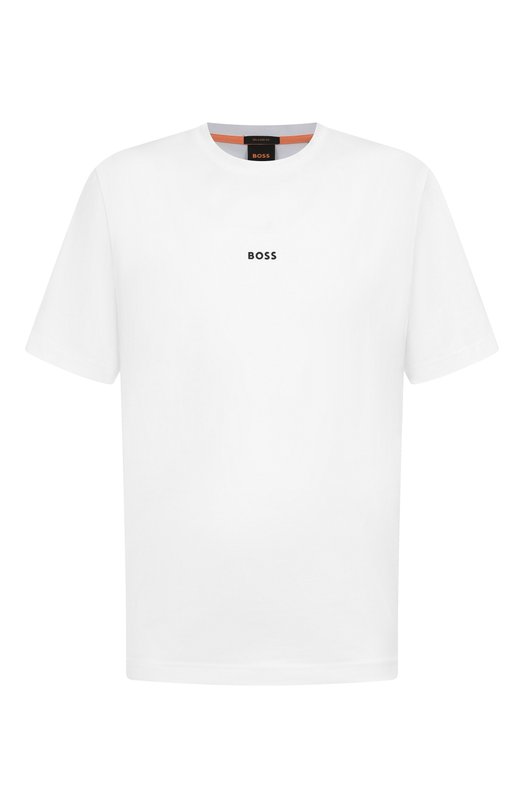 Хлопковая футболка BOSS Orange 50473278 Белый 50473278