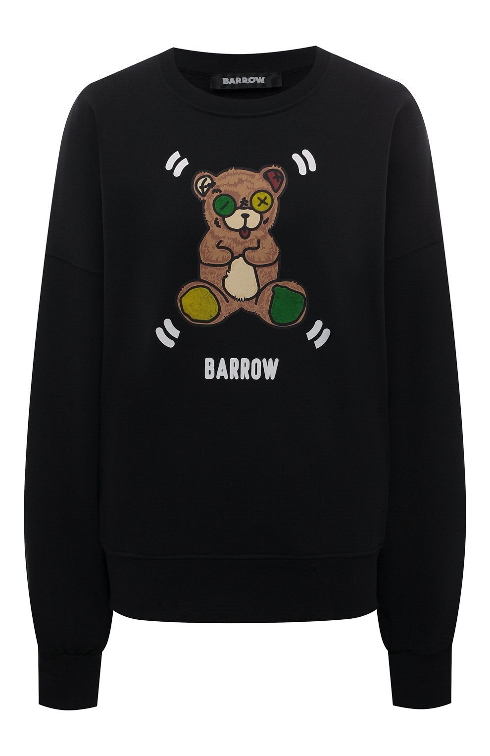 Хлопковый свитшот BARROW черного цвета по цене 20800 руб., арт. F4BWW0SW086, фото 1 Хлопковый свитшот BARROW, арт. F4BWW0SW086, фото 1