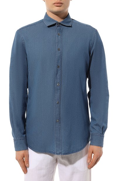 Рубашка из хлопка и кашемира ZEGNA, арт. UCX27A6/SRF6, фото 3