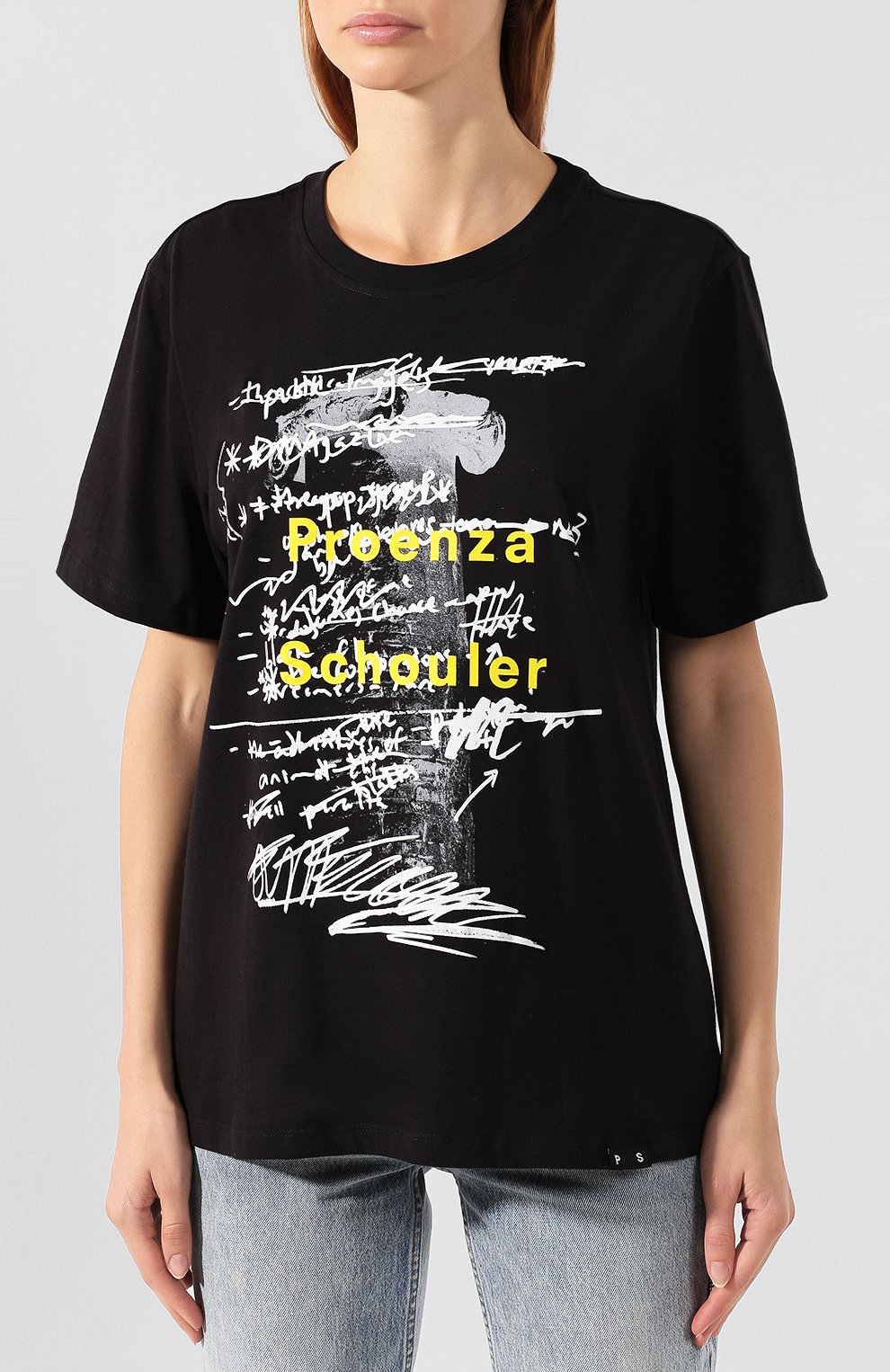 Хлопковая футболка PROENZA SCHOULER, арт. WL1934098-JCP110, фото 3