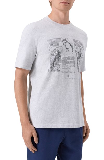 Хлопковая футболка BRUNELLO CUCINELLI, арт. M0B138517, фото 3