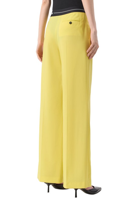 Шерстяные брюки MSGM 3841MDP14/257127 Жёлтый  3841MDP14/257127 Фото 4