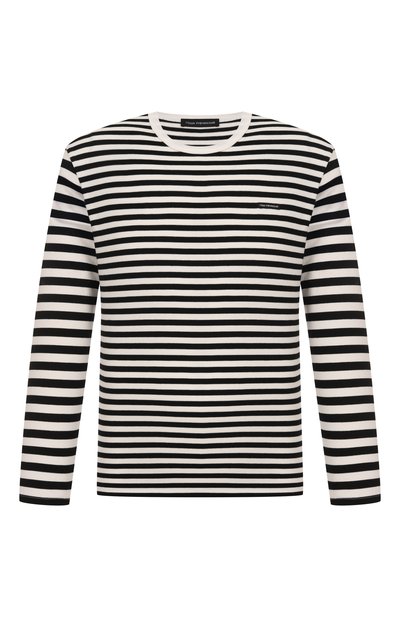 Хлопковый лонгслив ГОША РУБЧИНСКИЙ, арт. LS_0104_WHITE/BLACK