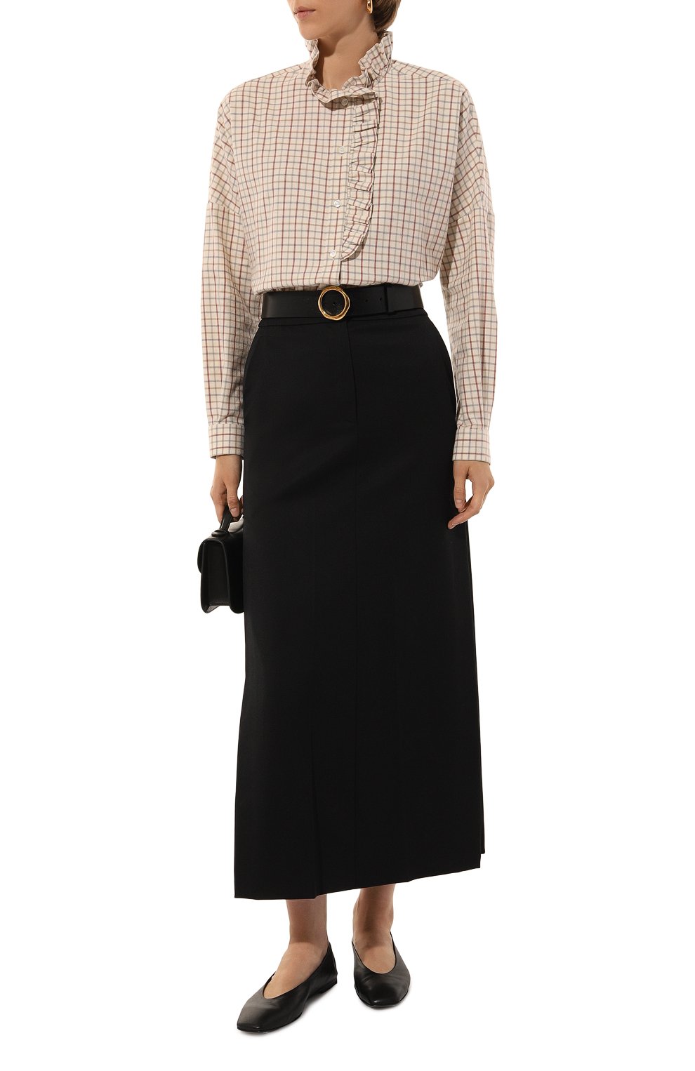 Рубашка из хлопка и кашемира ACADEMIA кремового цвета по цене 25400 руб., арт. GAIA/7361, фото 2 Рубашка из хлопка и кашемира ACADEMIA, арт. GAIA/7361, фото 2