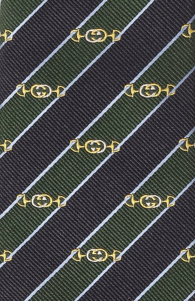 Шелковый галстук GUCCI зеленого цвета по цене 28800 руб., арт. 624077 4E002, фото 4 Шелковый галстук GUCCI, арт. 624077 4E002, фото 4