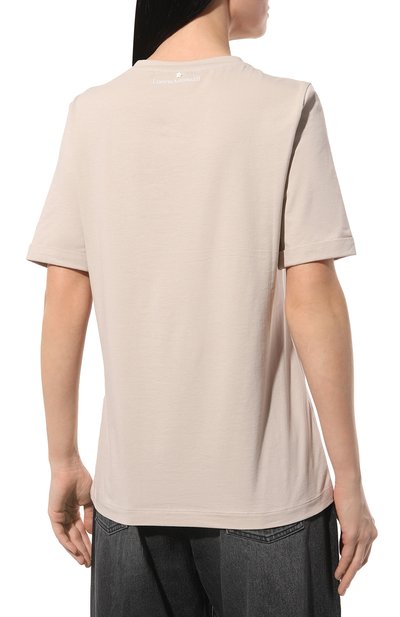 Хлопковая футболка LORENA ANTONIAZZI, арт. TS24AP/9999, фото 4