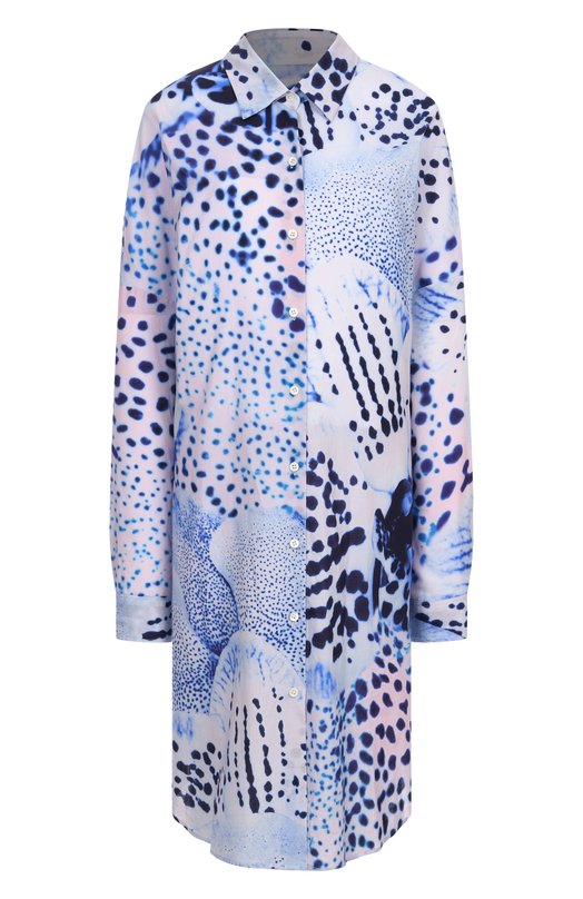 Хлопковое платье Dries Van Noten 251-011001-1110 Голубой 251-011001-1110