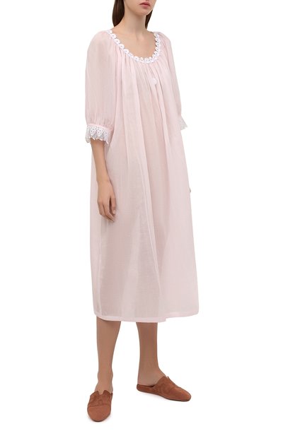 Хлопковая сорочка CELESTINE розового цвета по цене 45400 руб., арт. 10002719/CHARLYN-2 NG, фото 2 Хлопковая сорочка CELESTINE, арт. 10002719/CHARLYN-2 NG, фото 2