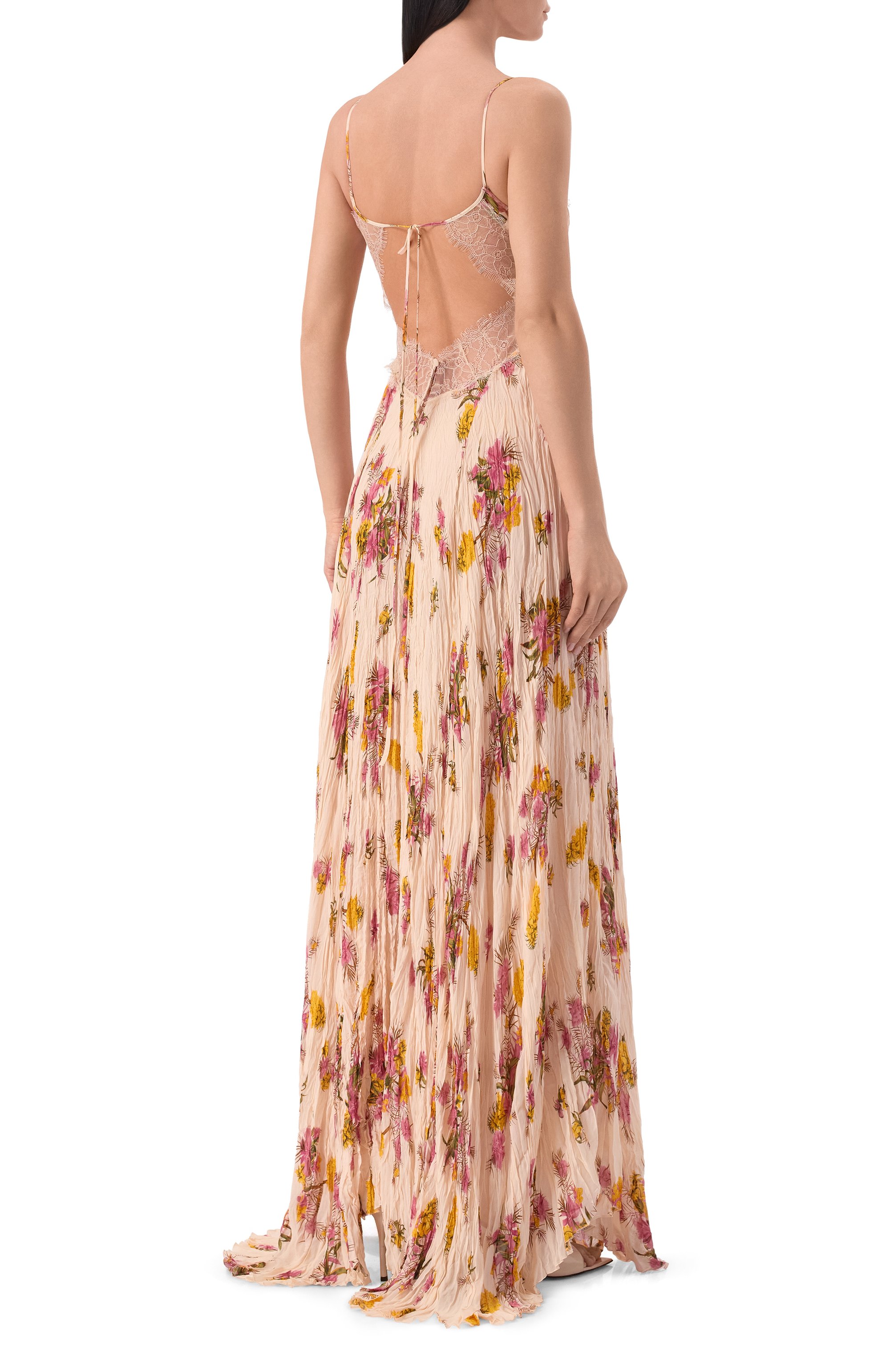 Платье из вискозы BLUMARINE бежевого цвета по цене 258000 руб., арт. 2A805A, фото 3 Платье из вискозы BLUMARINE, арт. 2A805A, фото 3