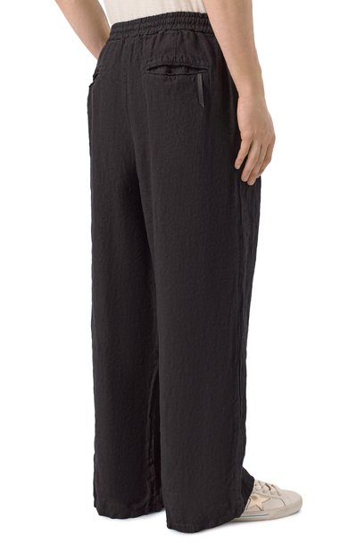 Льняные брюки NEVER ENOUGH черного цвета по цене 31050 руб., арт. 2B6M218-148/MPA079 W142, фото 4 Льняные брюки NEVER ENOUGH, арт. 2B6M218-148/MPA079 W142, фото 4