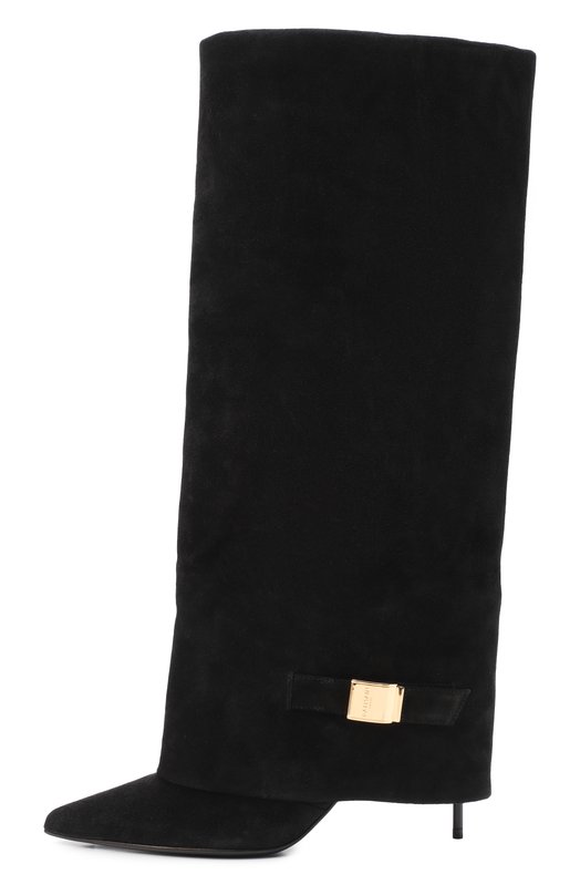 Замшевые сапоги Uma 75 Balmain FN0TA037/LCTA Чёрный  FN0TA037/LCTA Фото 4