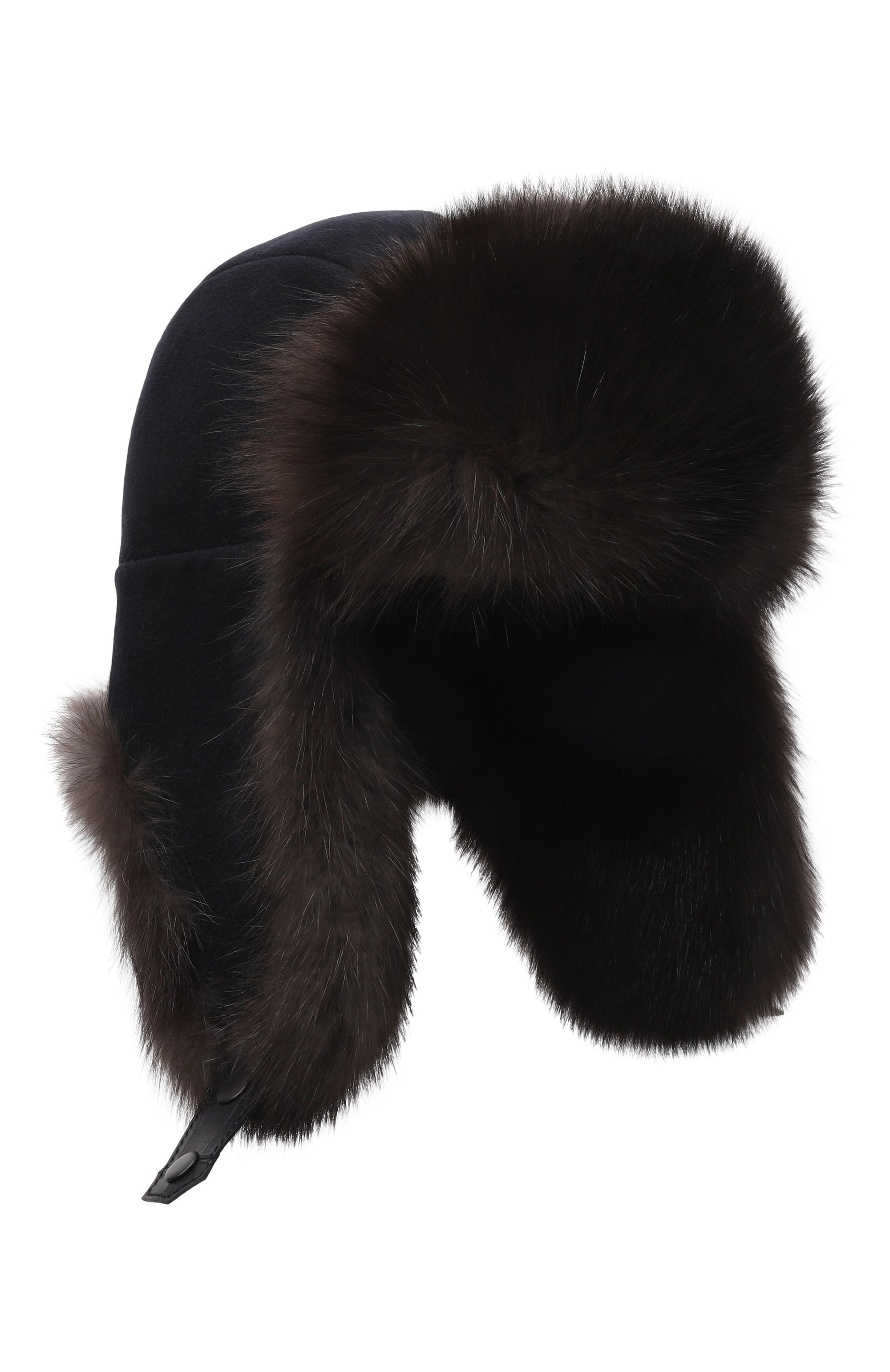 Кашемировая шапка-ушанка майкл с мехом соболя FURLAND, арт. 0201430910001100004, фото 1