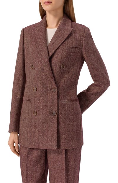 Жакет из шерсти и шелка LORENA ANTONIAZZI темно-бордового цвета по цене 114500 руб., арт. GA29A/5044, фото 3 Жакет из шерсти и шелка LORENA ANTONIAZZI, арт. GA29A/5044, фото 3