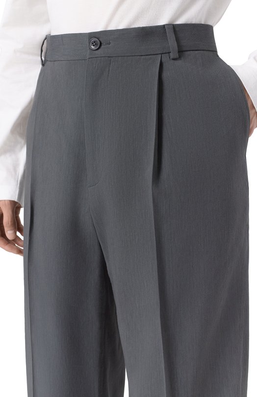Брюки изо льна и вискозы Dries Van Noten 020900/3237 Серый  020900/3237 Фото 5