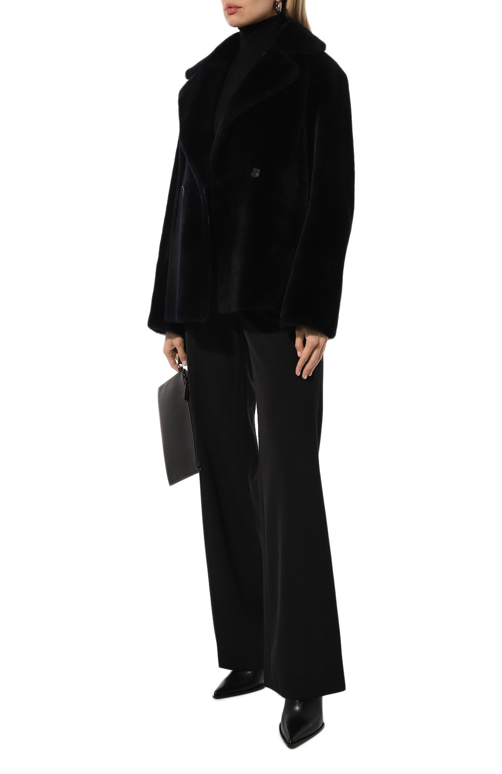 двусторонняя дубленка KITON темно-синего цвета по цене 820500 руб., арт. D58673K0546F01, фото 2 двусторонняя дубленка KITON, арт. D58673K0546F01, фото 2