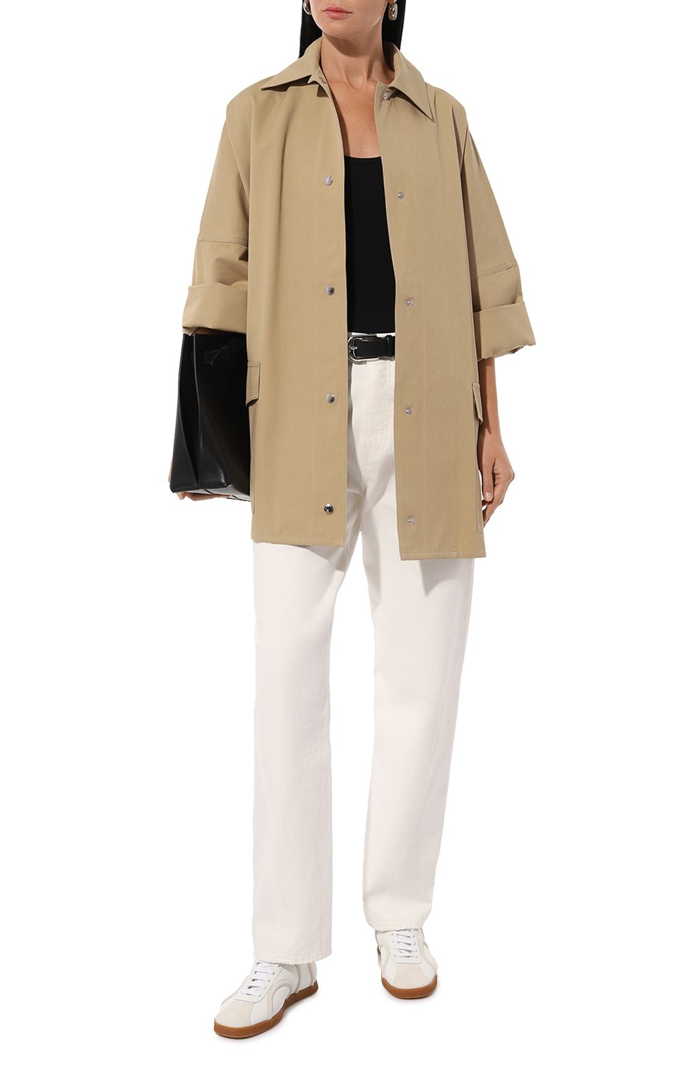 Хлопковая куртка TOTEME бежевого цвета по цене 69950 руб., арт. 241-WR01050-FB0103, фото 2 Хлопковая куртка TOTEME, арт. 241-WR01050-FB0103, фото 2