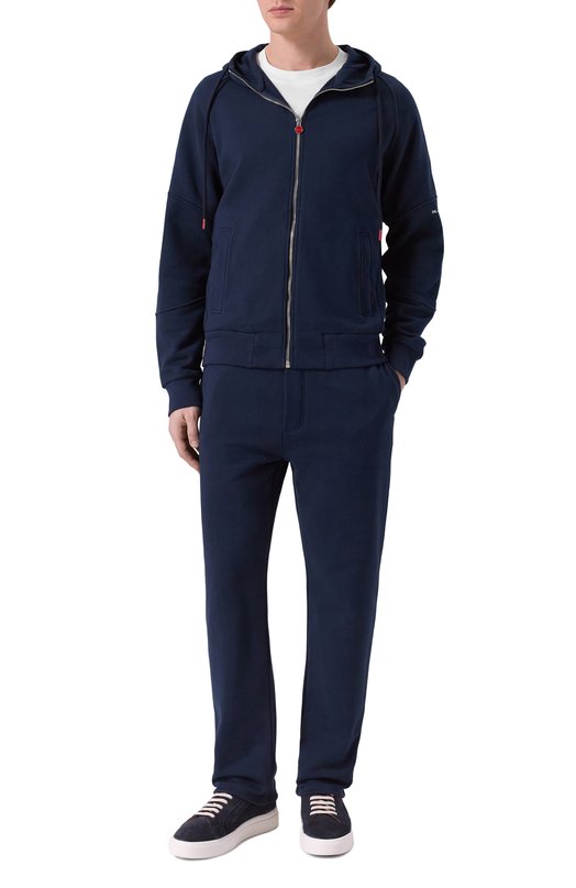 Хлопковые брюки Kiton UMKY02303 Синий  UMKY02303 Фото 2