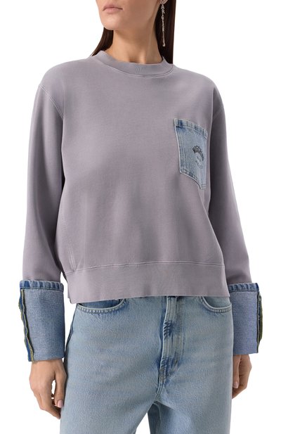 Хлопковый свитшот M05CH1NO JEANS, арт. A1709/3228, фото 3