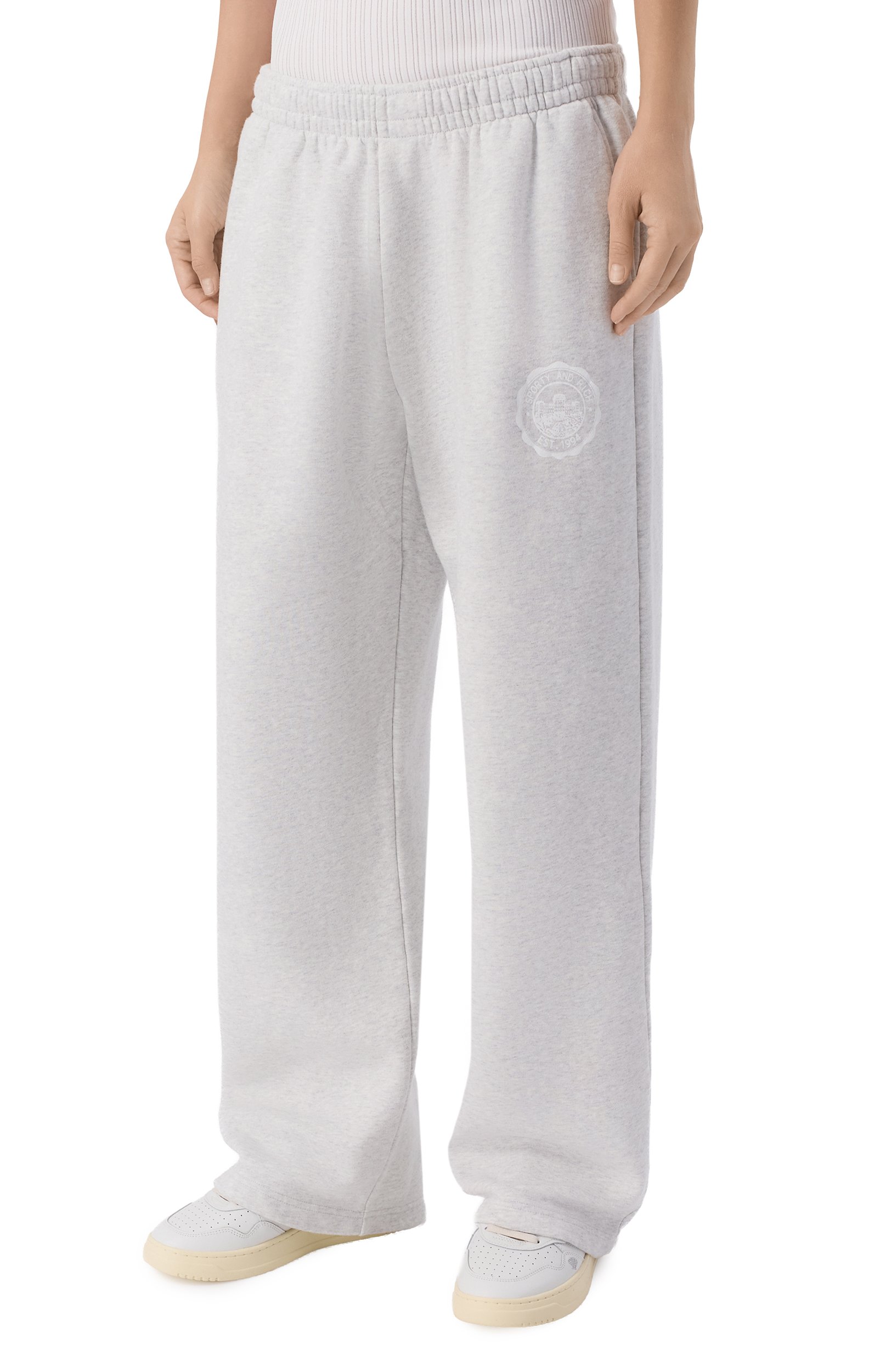 Хлопковые брю ки sporty & rich x juicy couture SPORTY AND RICH, арт. PA055716692GY03/JUICY EMBLEM WIDE SWEATPANT, фото 3