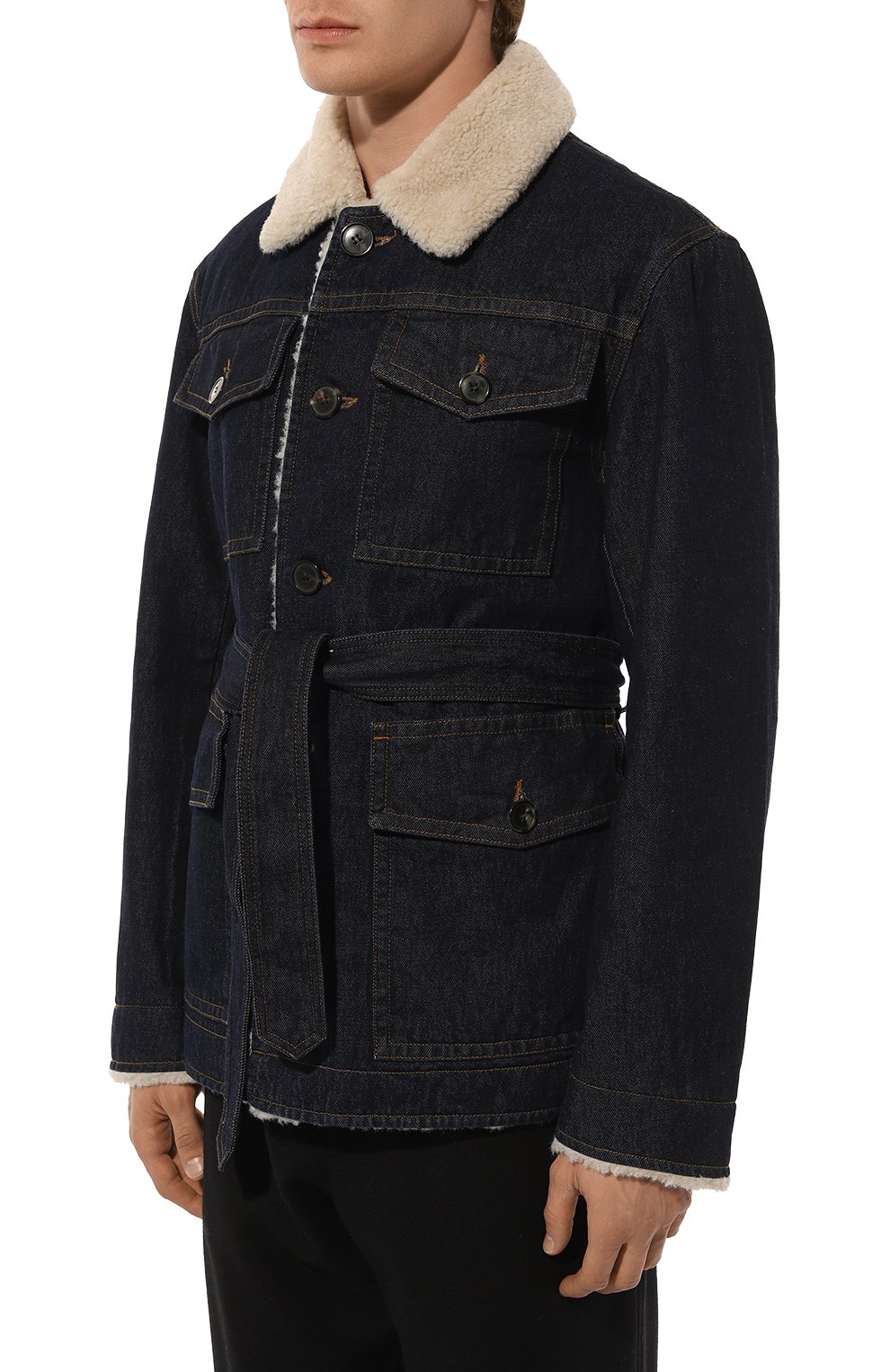 Джинсовая куртка DRIES VAN NOTEN темно-синего цвета по цене 89950 руб., арт. 242-020525-9376, фото 3 Джинсовая куртка DRIES VAN NOTEN, арт. 242-020525-9376, фото 3