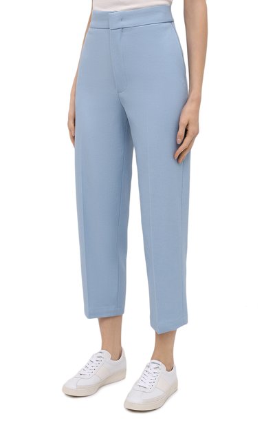 Брюки из шерсти и хлопка ERIKA CAVALLINI голубого цвета по цене 37250 руб., арт. W0/P/P0WI02, фото 3 Брюки из шерсти и хлопка ERIKA CAVALLINI, арт. W0/P/P0WI02, фото 3