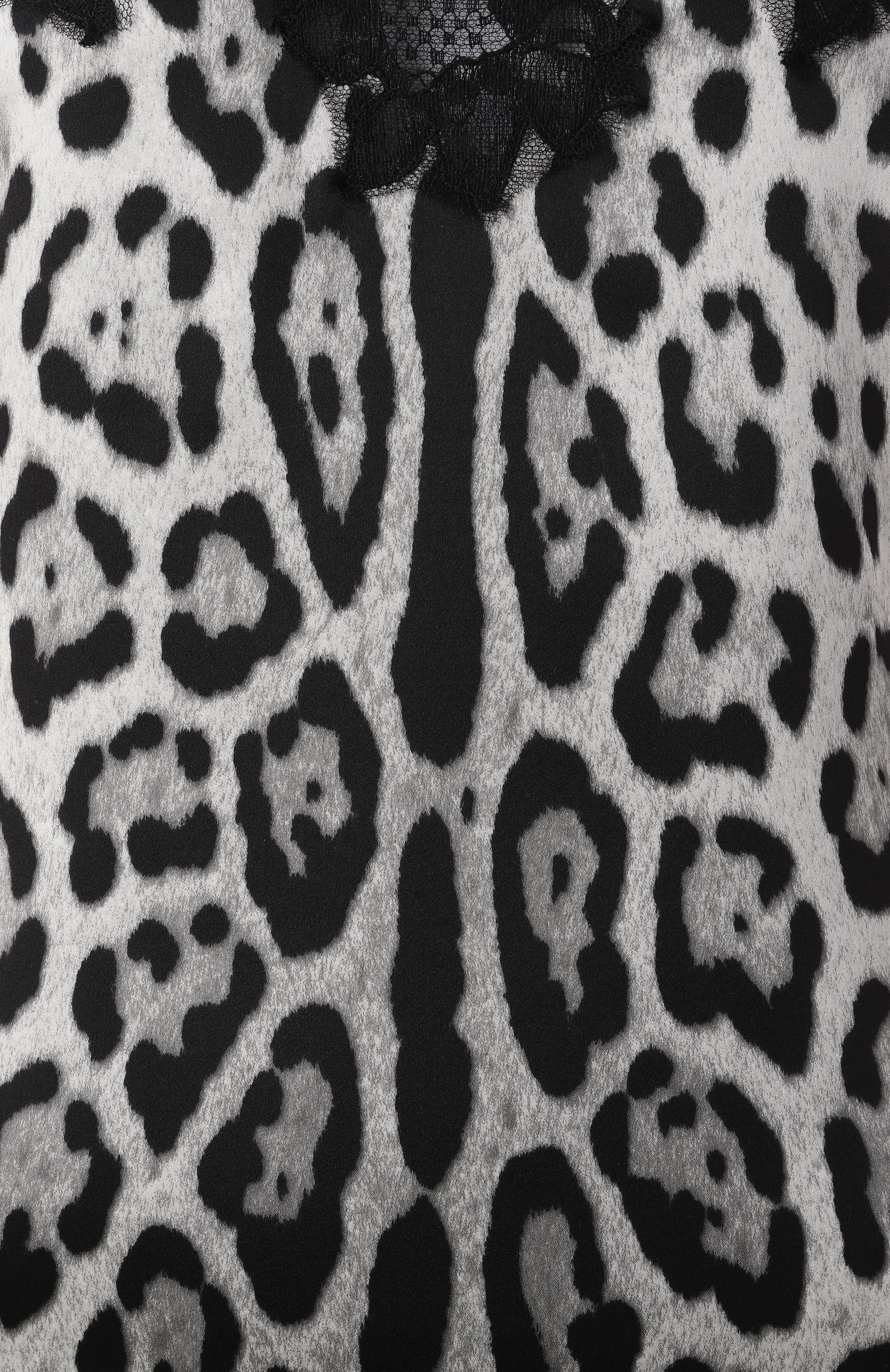 Топ из шелка и хлопка DOLCE & GABBANA леопардового цвета по цене 139500 руб., арт. 07A00T/0N021, фото 6 Топ из шелка и хлопка DOLCE & GABBANA, арт. 07A00T/0N021, фото 6