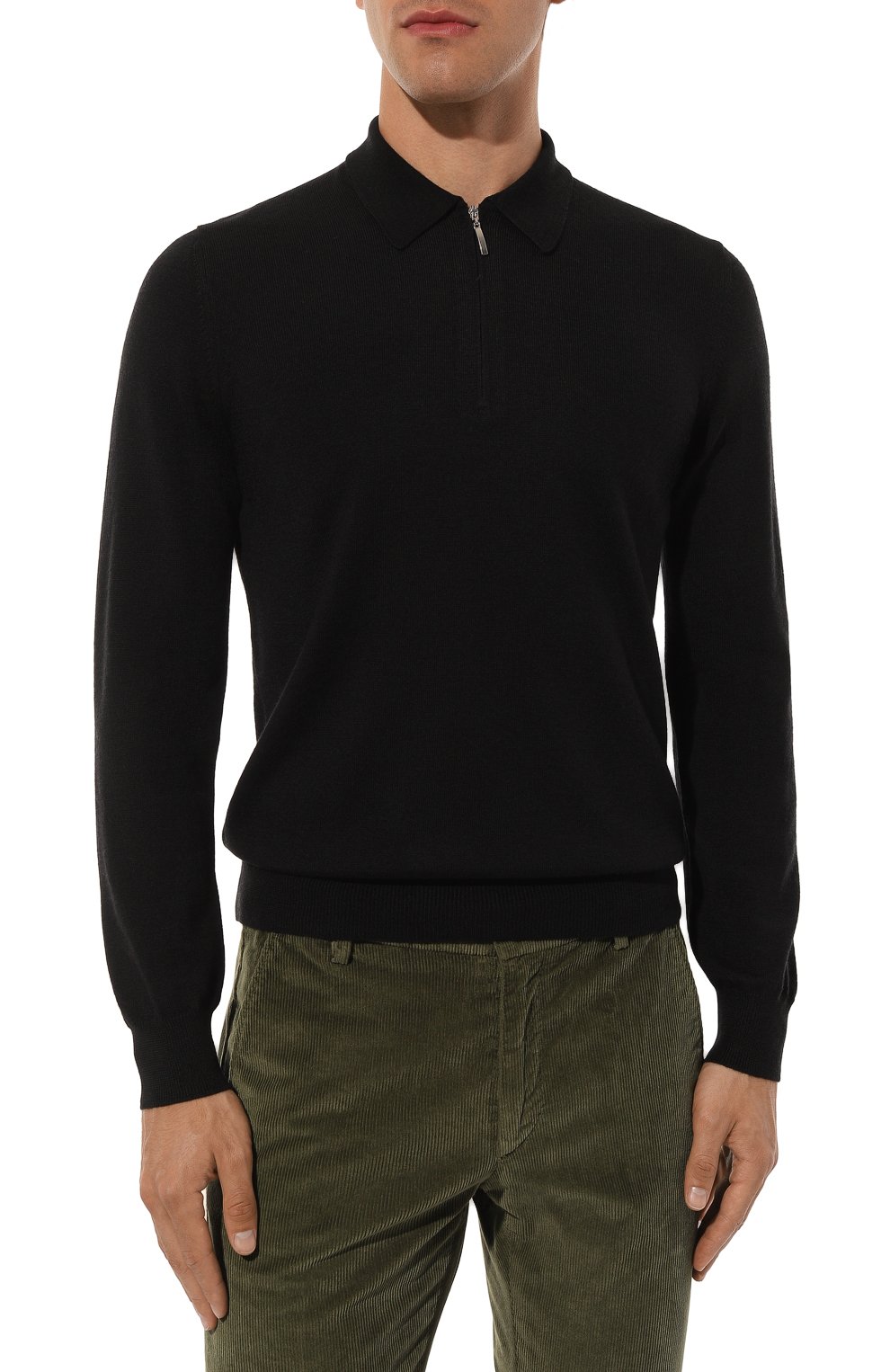 Шерстяное поло GRAN SASSO черного цвета по цене 27500 руб., арт. 55125/14290, фото 3 Шерстяное поло GRAN SASSO, арт. 55125/14290, фото 3