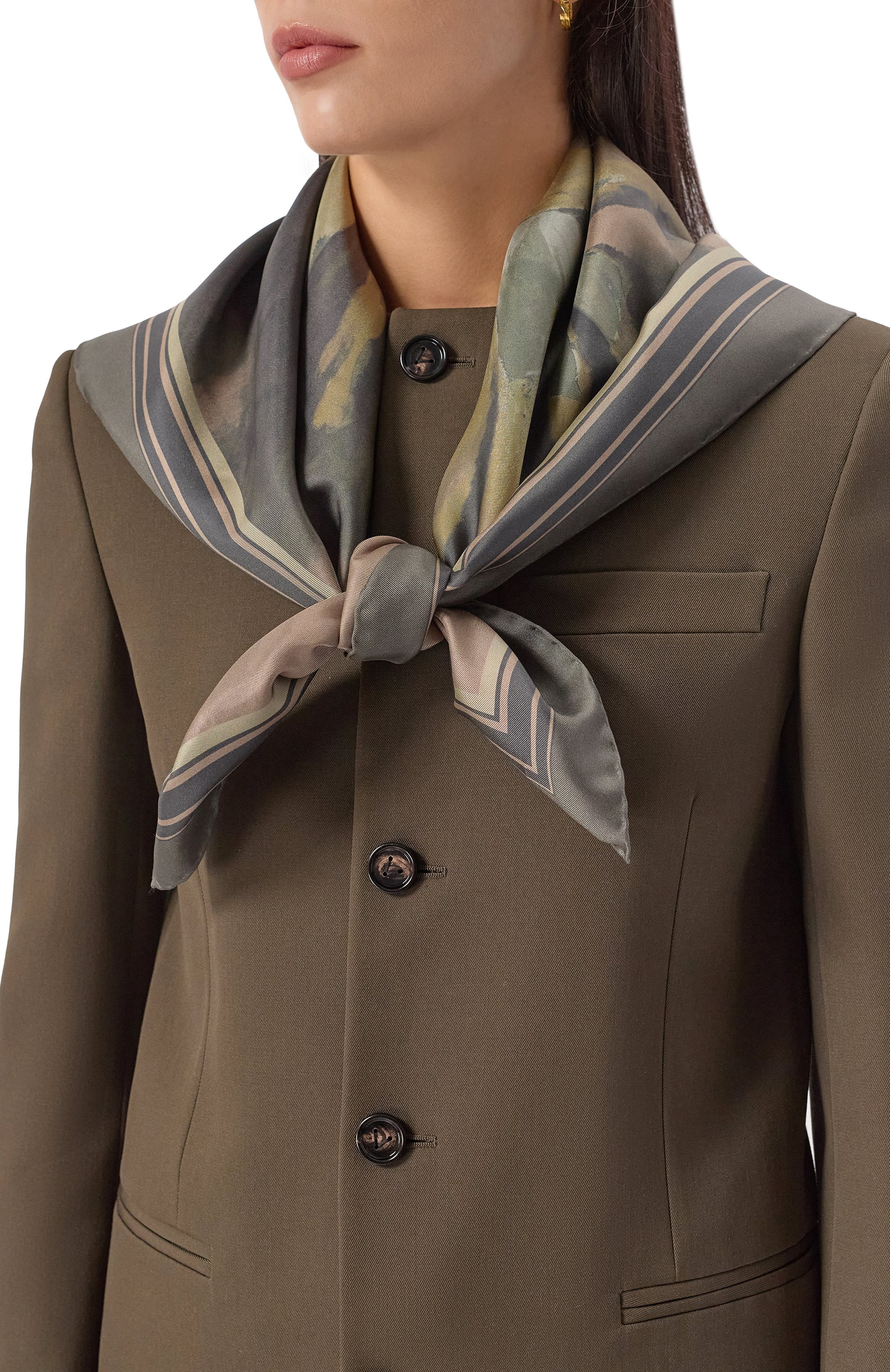 Шелковый платок KITON, арт. D53754K0530H06, фото 2