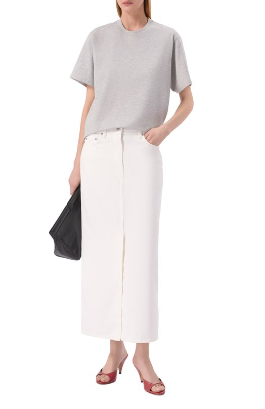 Хлопковая футболка Loulou de Saison TELANT0 LDS Серый  TELANT0 LDS Фото 2