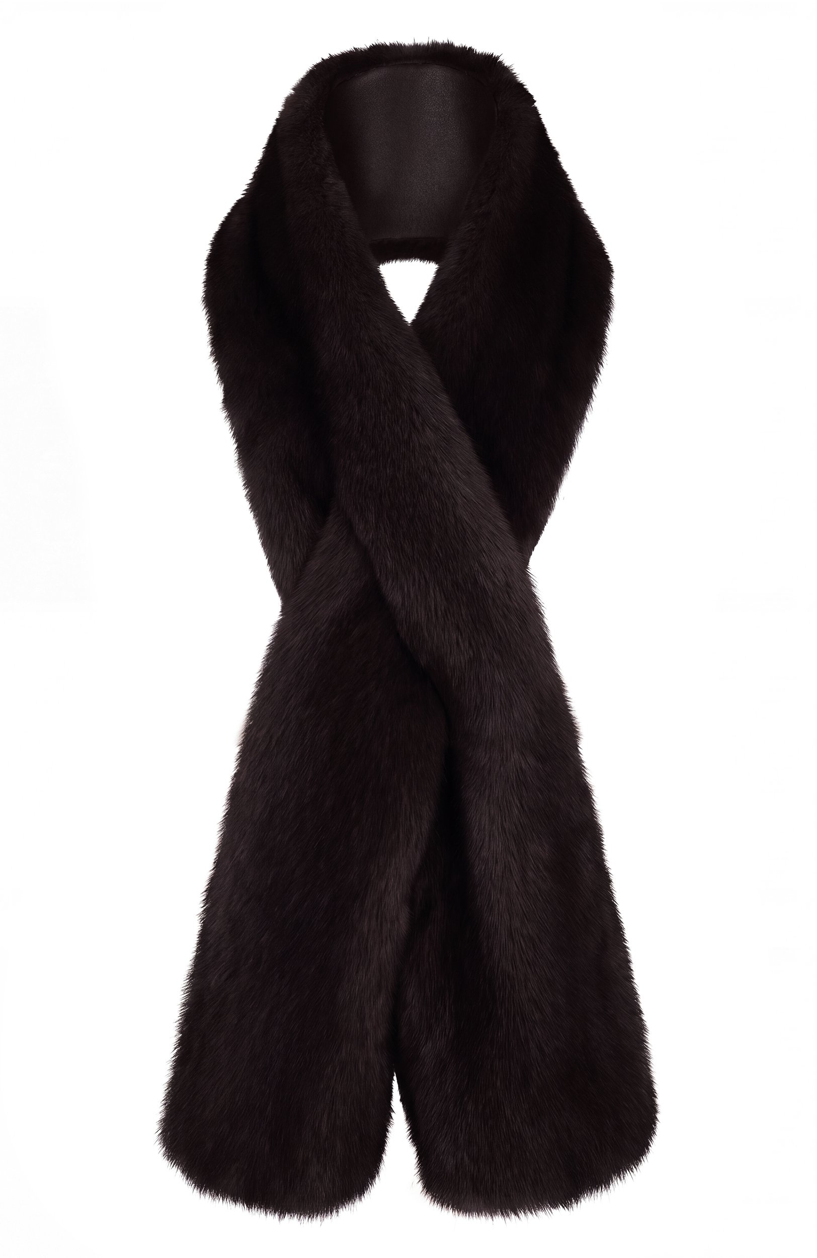Меховой шарф из норки MVST, арт. MSC-01 MINK BLACK, фото 1