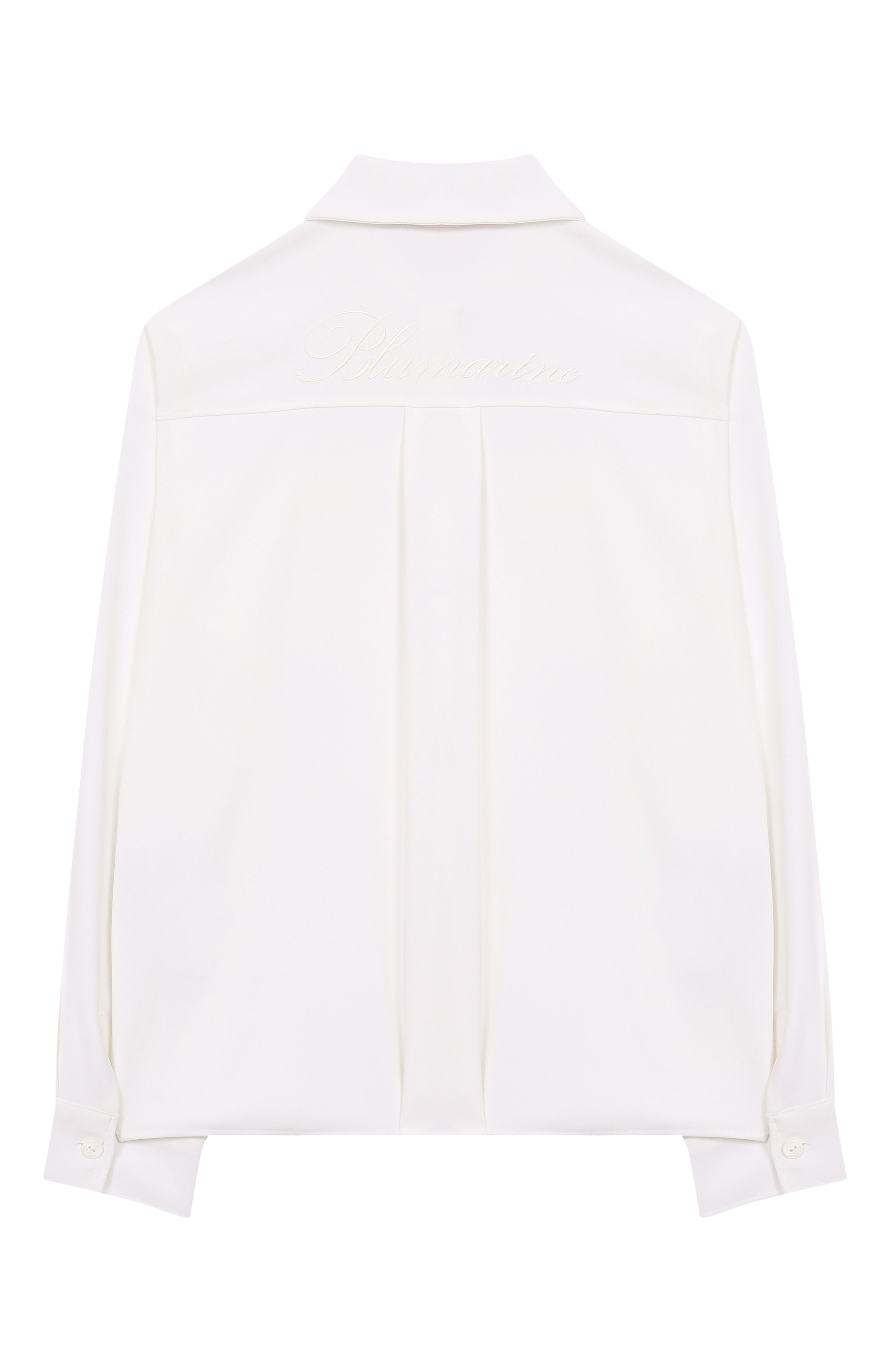 Комплект из рубашки и топа BLUMARINE кремового цвета по цене 27600 руб., арт. BFCA0200/GA019/14-16A, фото 3 Комплект из рубашки и топа BLUMARINE, арт. BFCA0200/GA019/14-16A, фото 3