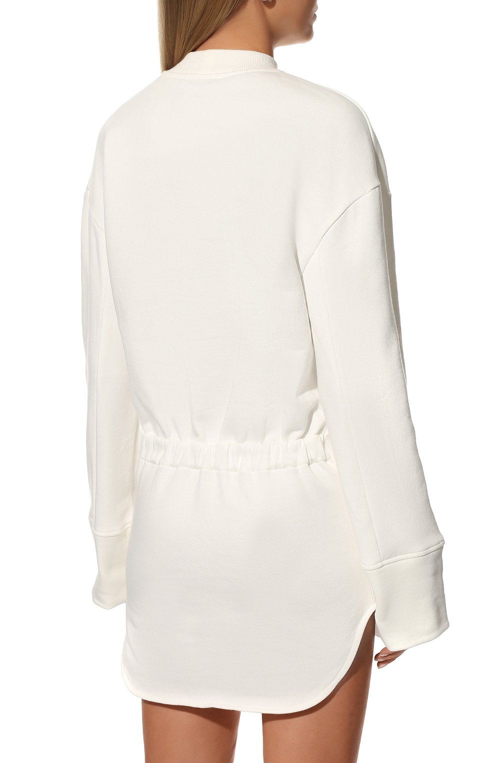 Хлопковое платье THE ATTICO белого цвета по цене 64350 руб., арт. 221WCA64/J023, фото 4 Хлопковое платье THE ATTICO, арт. 221WCA64/J023, фото 4