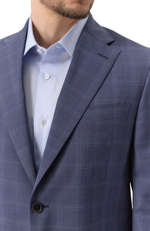 Шерстяной костюм Corneliani 25X008-2517421_SET Синий  25X008-2517421_SET Фото 8