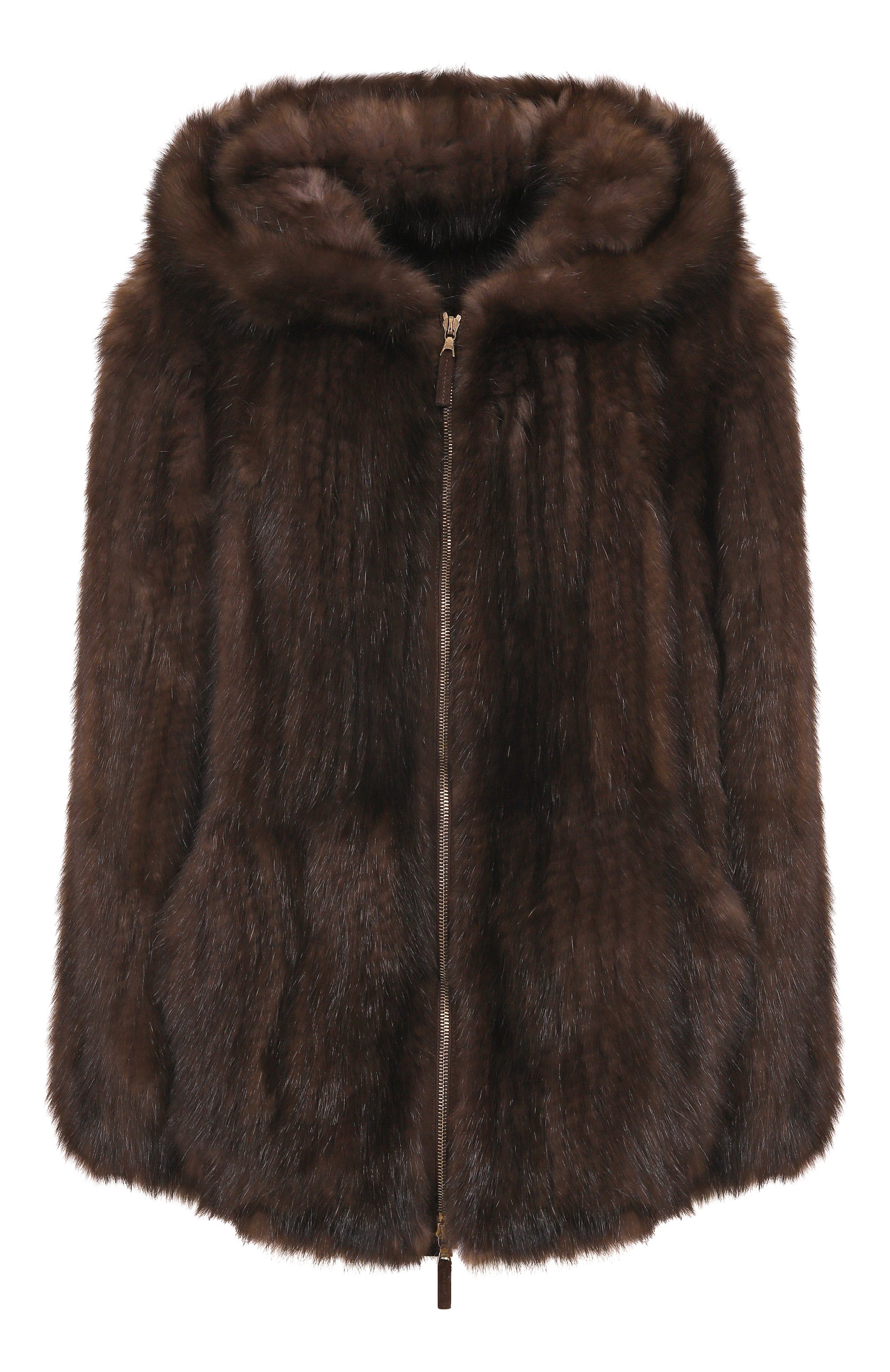 Шуба из вязаного соболя MVST коричневого цвета по цене 4850000 руб., арт. M005/SABLE FARM NO SILVER, фото 1 Шуба из вязаного соболя MVST, арт. M005/SABLE FARM NO SILVER, фото 1