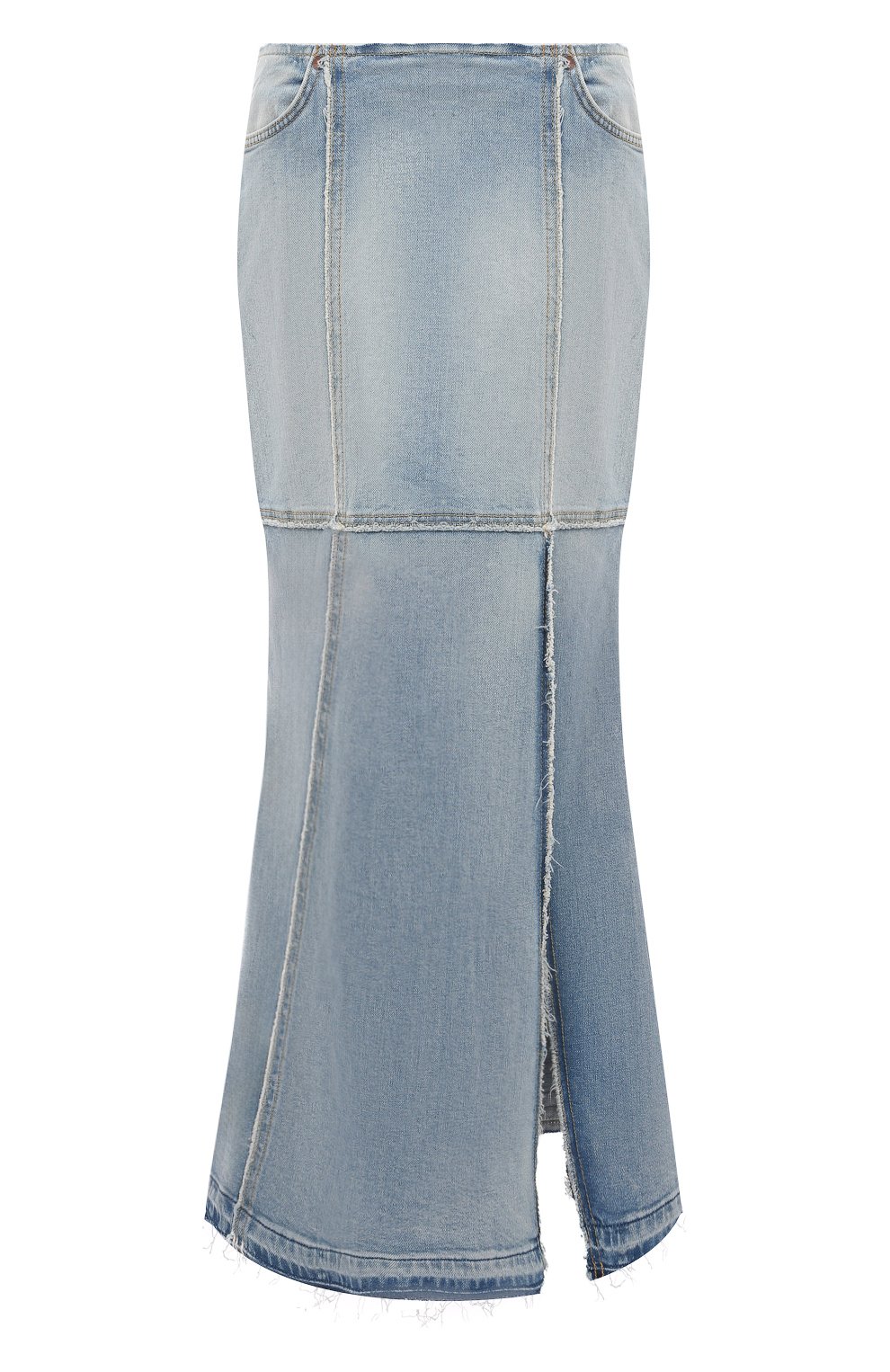 Джинсовая юбка RE/DONE голубого цвета по цене 52750 руб., арт. 192-05WSMMXSK, фото 1 Джинсовая юбка RE/DONE, арт. 192-05WSMMXSK, фото 1