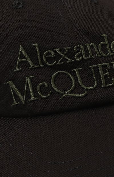 Хлопковая бейсболка ALEXANDER MCQUEEN, арт. 688658/4105Q, фото 4