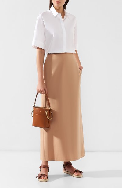 Хлопковая юбка-макси JIL SANDER NAVY, арт. JNWM3508A/JM2535, фото 2