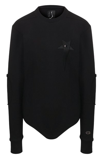 Женский хлопковый свитшот rick owens x champion RICK OWENS, арт. CW20S0008/113639