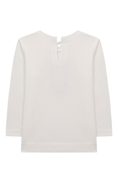 Хлопковый лонгслив MONNALISA белого цвета по цене 7540 руб., арт. 39B610., фото 2 Хлопковый лонгслив MONNALISA, арт. 39B610., фото 2