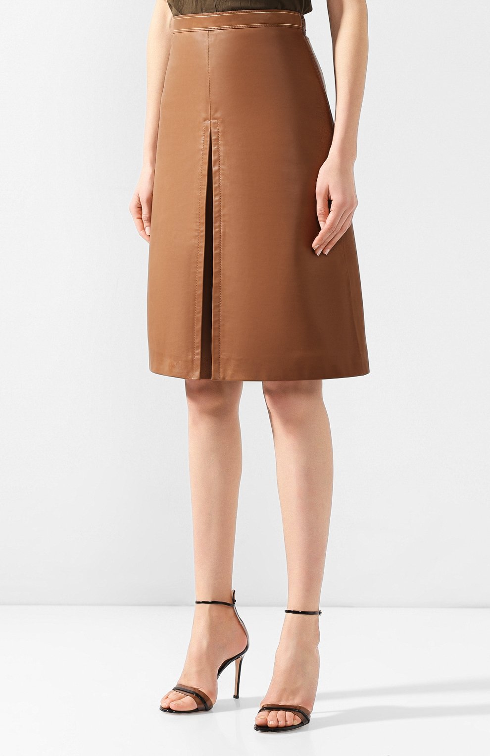 Кожаная юбка BURBERRY, арт. 4560908, фото 3