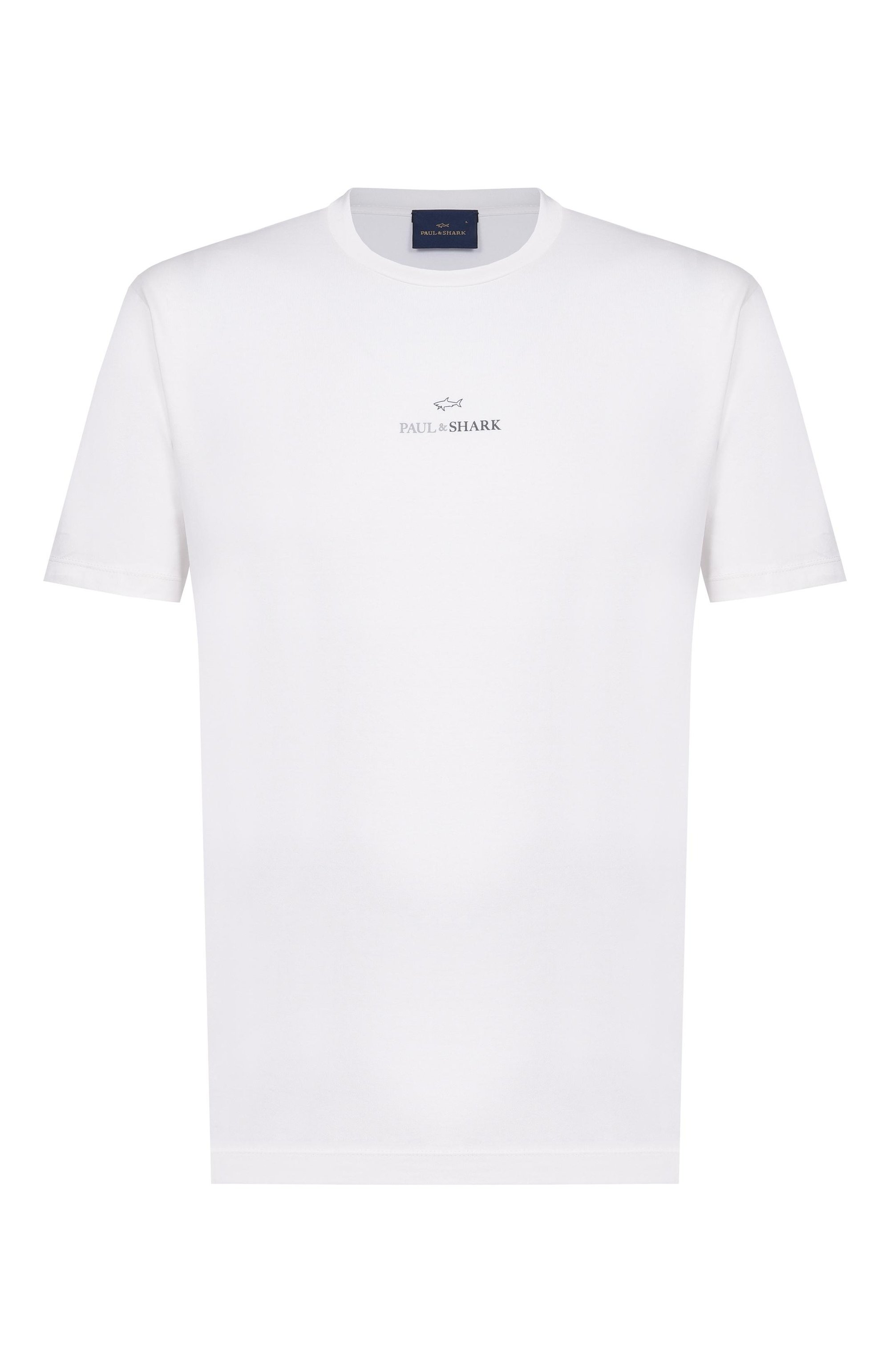 Хлопковая футболка PAUL&SHARK белого цвета по цене 24550 руб., арт. 26411040, фото 1 Хлопковая футболка PAUL&SHARK, арт. 26411040, фото 1