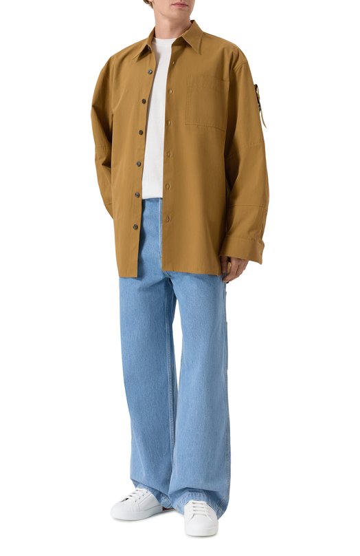 Хлопковая рубашка Dries Van Noten 020775-2218-712 Бежевый  020775-2218-712 Фото 2