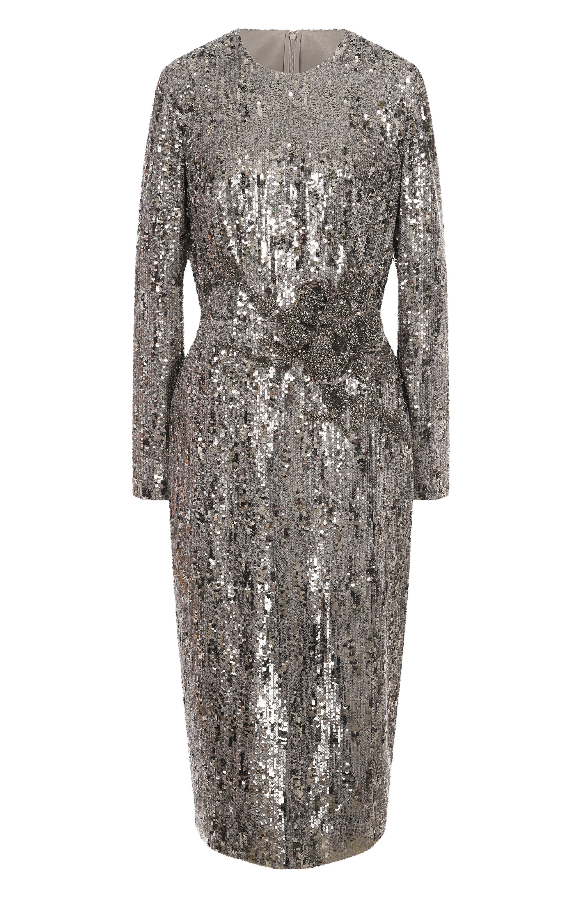 Платье с отделкой пайетками ELIE SAAB, арт. D0290NP25/PA009, фото 1