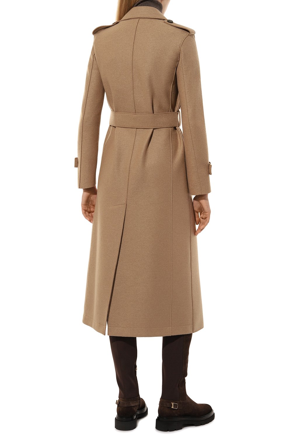 Шерстяное пальто HARRIS WHARF LONDON темно-бежевого цвета по цене 108000 руб., арт. A1129MLK, фото 4 Шерстяное пальто HARRIS WHARF LONDON, арт. A1129MLK, фото 4