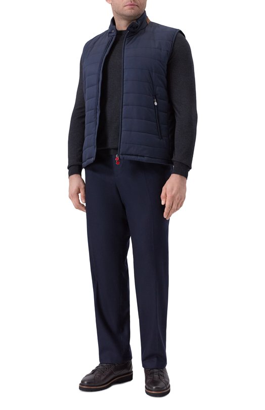 Утепленный жилет Kiton UW2195V0422H02/62-68 Синий  UW2195V0422H02/62-68 Фото 2