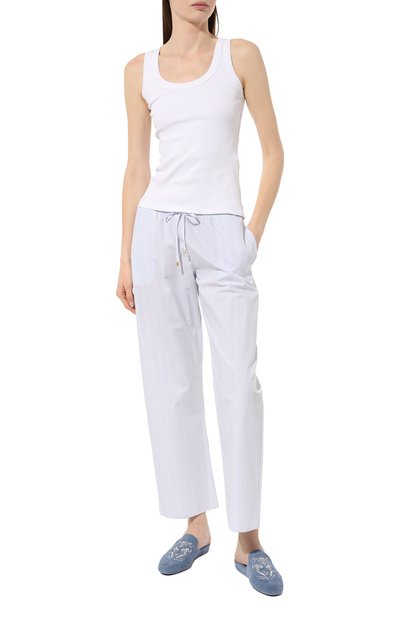 Домашние туфли из замши HOMERS AT HOME голубого цвета по цене 19950 руб., арт. 20234/ANTE, фото 2 Домашние туфли из замши HOMERS AT HOME, арт. 20234/ANTE, фото 2