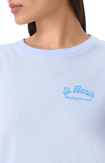 Хлопковая туника MC2 SAINT BARTH голубого цвета по цене 16450 руб., арт. SRI0001-08642L/SEREIA, фото 4 Хлопковая туника MC2 SAINT BARTH, арт. SRI0001-08642L/SEREIA, фото 4