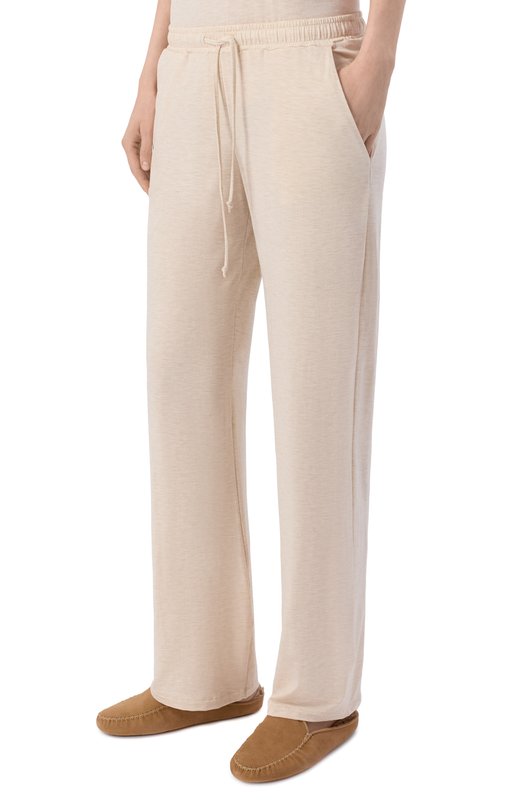 Хлопковые брюки Hanro 074953 Кремовый  074953 Фото 3