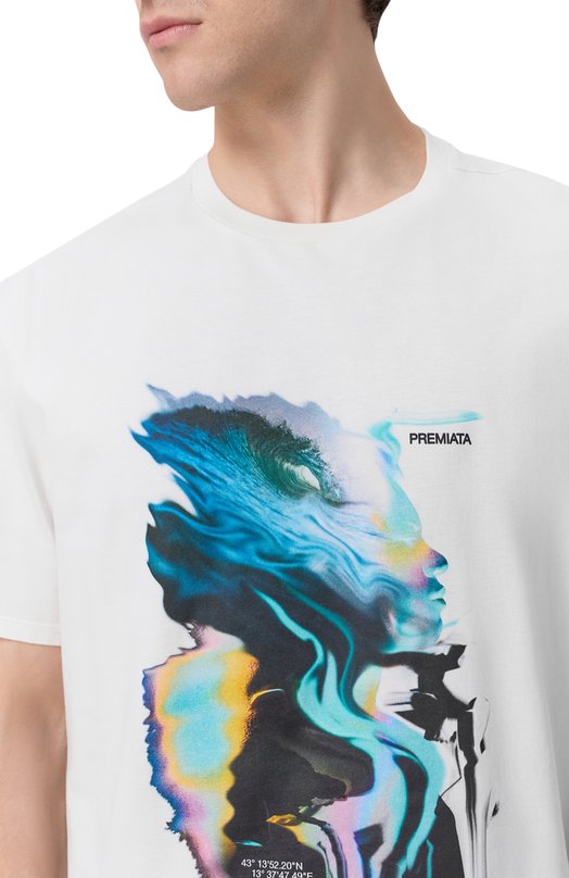 Хлопковая футболка Premiata PA1055 Белый  PA1055 Фото 5