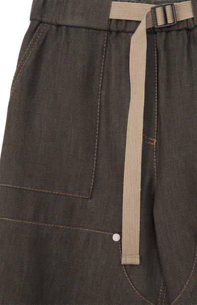 Брюки из хлопка и вискозы BRUNELLO CUCINELLI, арт. BB148P664A, фото 3
